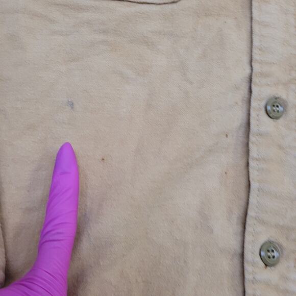 Vintage 80s Woolrich Button Shirt Large 23x30 Chamois Baggy - Picture 3 of 15